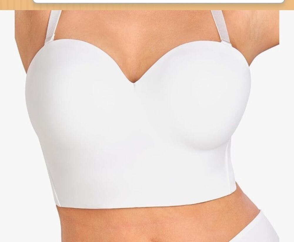 NWT HSIA Bra Strapless With Removable Straps White Size 36D